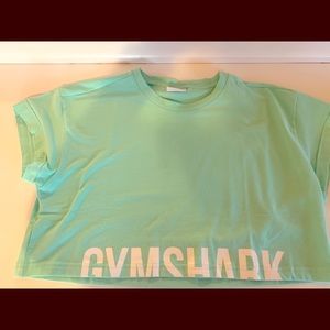 Mint Gymshark crop top.